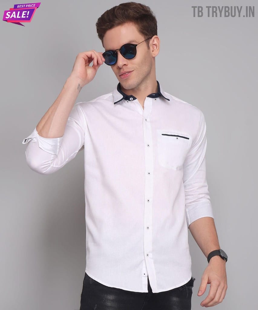 White Shirt for Men | 100% Cotton