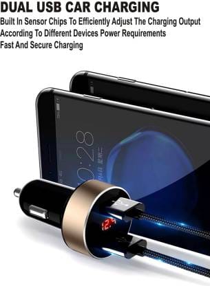 DUDAO 40.8 W Qualcomm 3.0 Turbo Car Charger  (Black)