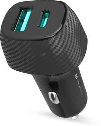 Portronics 51 W Turbo Car Charger (Black)
