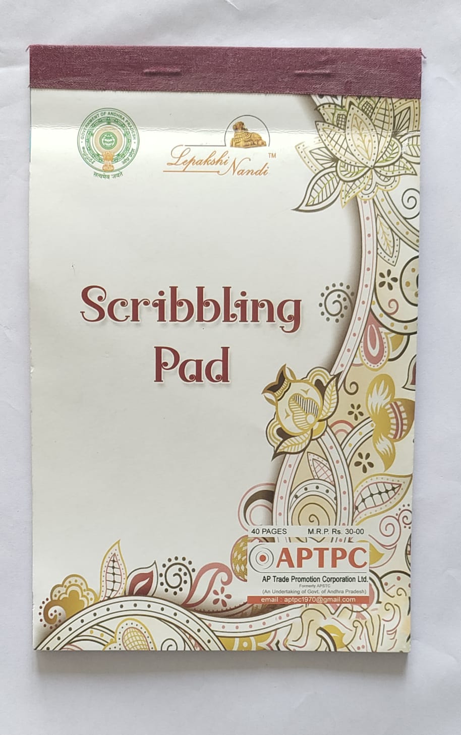 Lepakshi Nandi White Paper Scribbling Pad