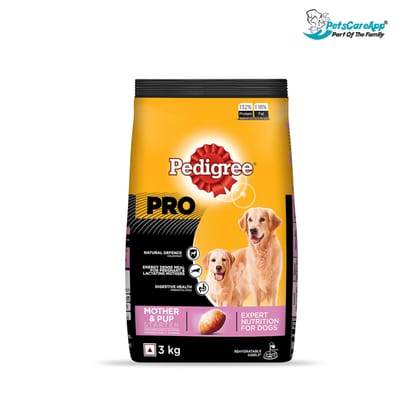 Pedigree PRO Expert Nutrition Dry Dog Food Starter for Lactating/Pregnant Mothers & Pups (3-12 Weeks), Chicken Flavor, 3kg