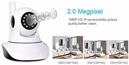 CCTV 1080p Wireless Camera WiFi Mobile 360°Live Alarm TwoWay Audio Night Vision Security Camera  (256 GB, 1 Channel)