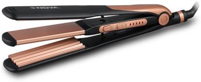 NOVA 3 in 1 NHS 885/05 Hair Straightener  (Black, Gold)