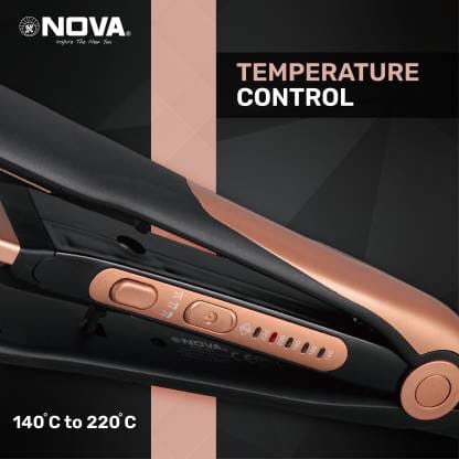 NOVA 3 in 1 NHS 885/05 Hair Straightener  (Black, Gold)