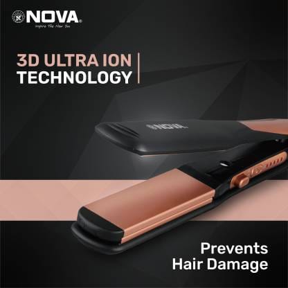 NOVA 3 in 1 NHS 885/05 Hair Straightener  (Black, Gold)