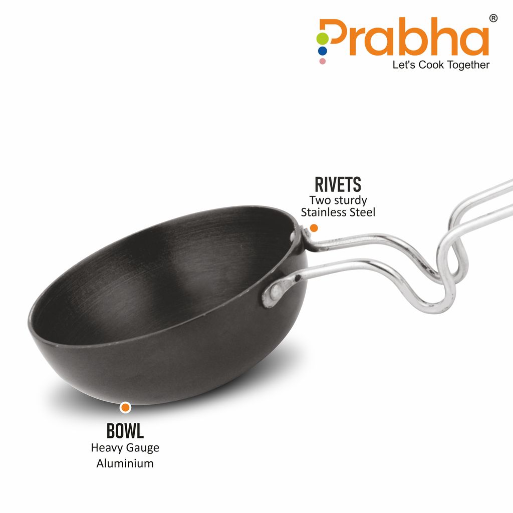 Presto Hard Anodised Tadkapan With Steel Handle For Dal Tadka Frying, Daal, Saag, Kadhi | 10 cm