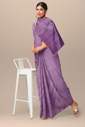 Purple Handwoven Sausar Tissue Silk Saree SKU - BS10020