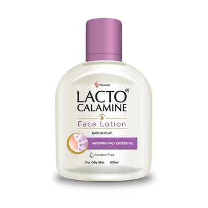 Lacto Calamine Face & Body Lotion Moisturizer For Oily Skin- Kaolin Clay & Glycerin Extracts (120ml)