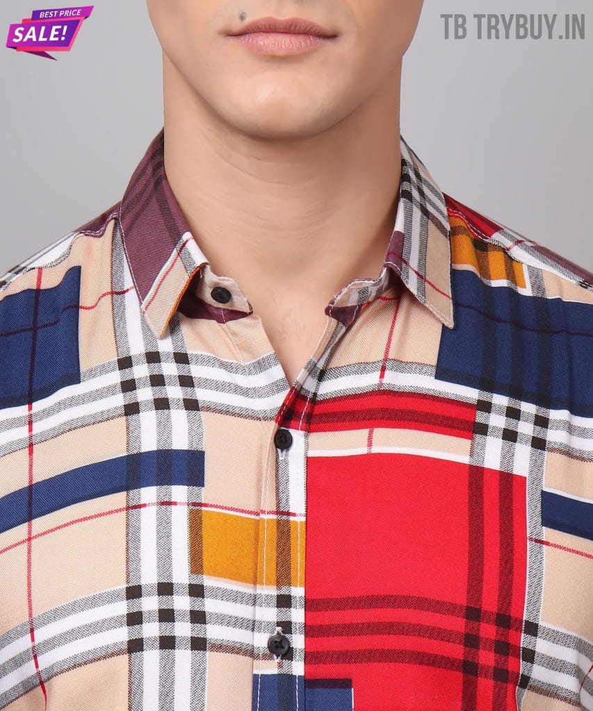 Digital Printed Multi-Colored Men's Shirt