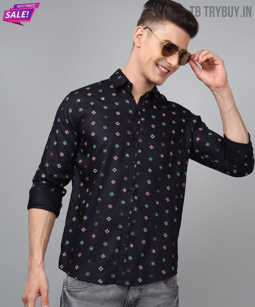 Fashionable Printed Cotton Shirt