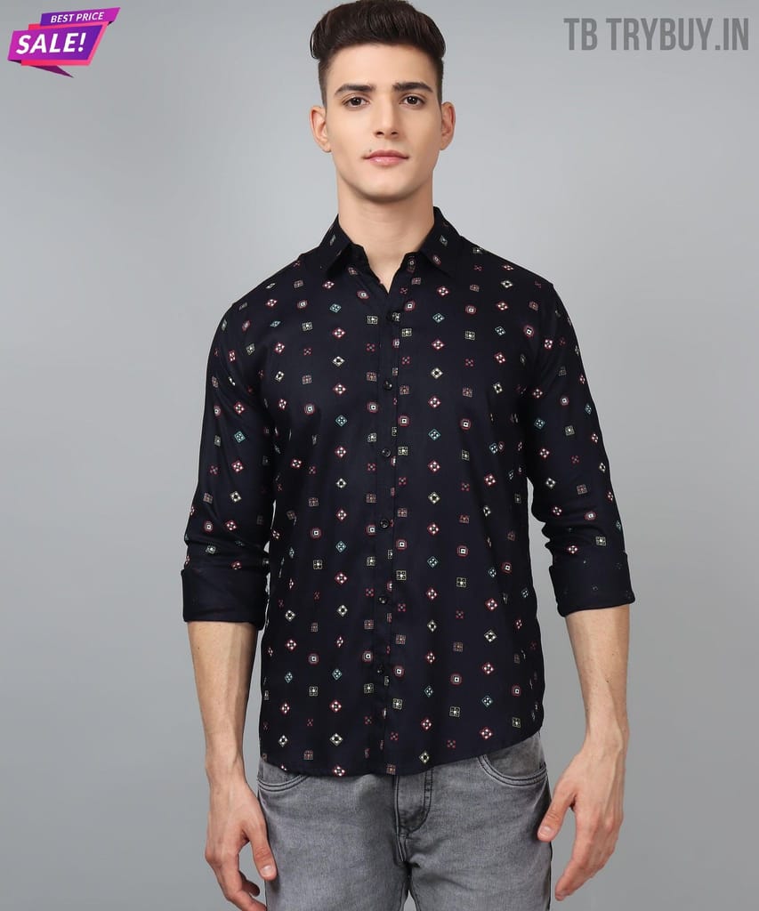 Fashionable Printed Cotton Shirt