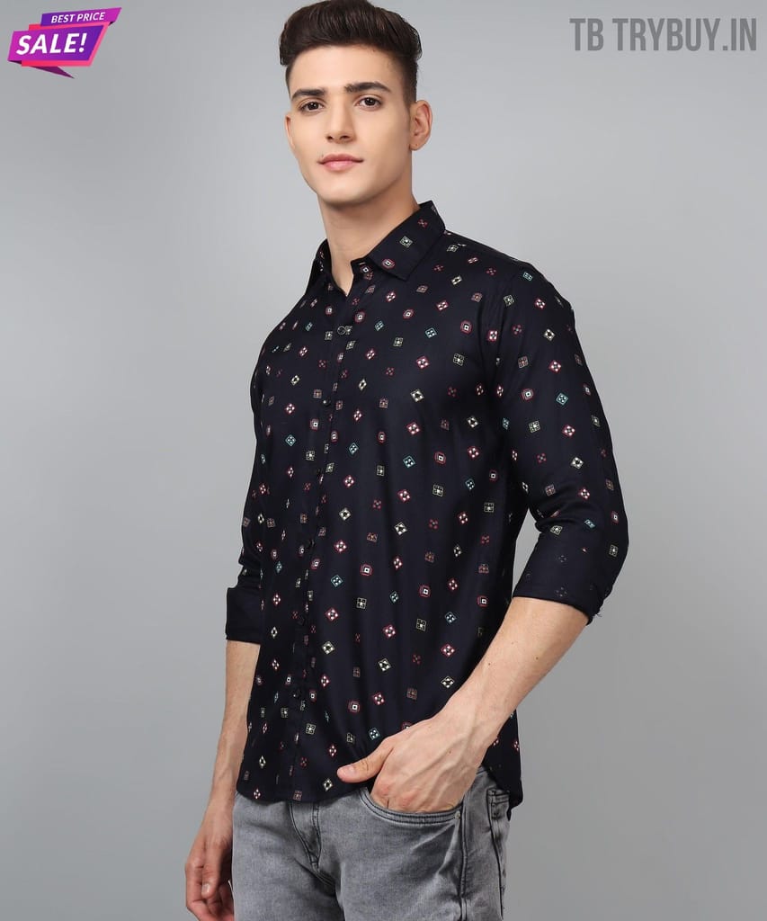 Fashionable Printed Cotton Shirt