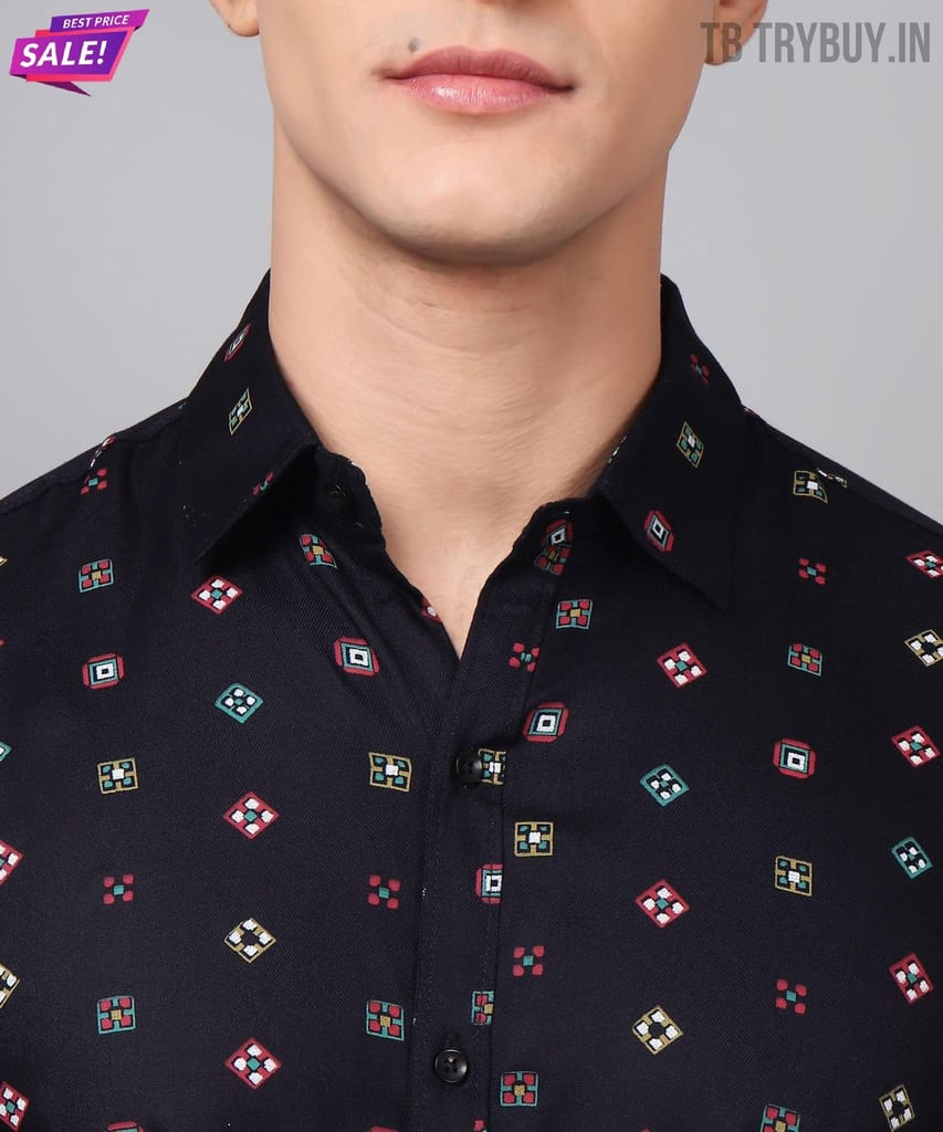 Fashionable Printed Cotton Shirt