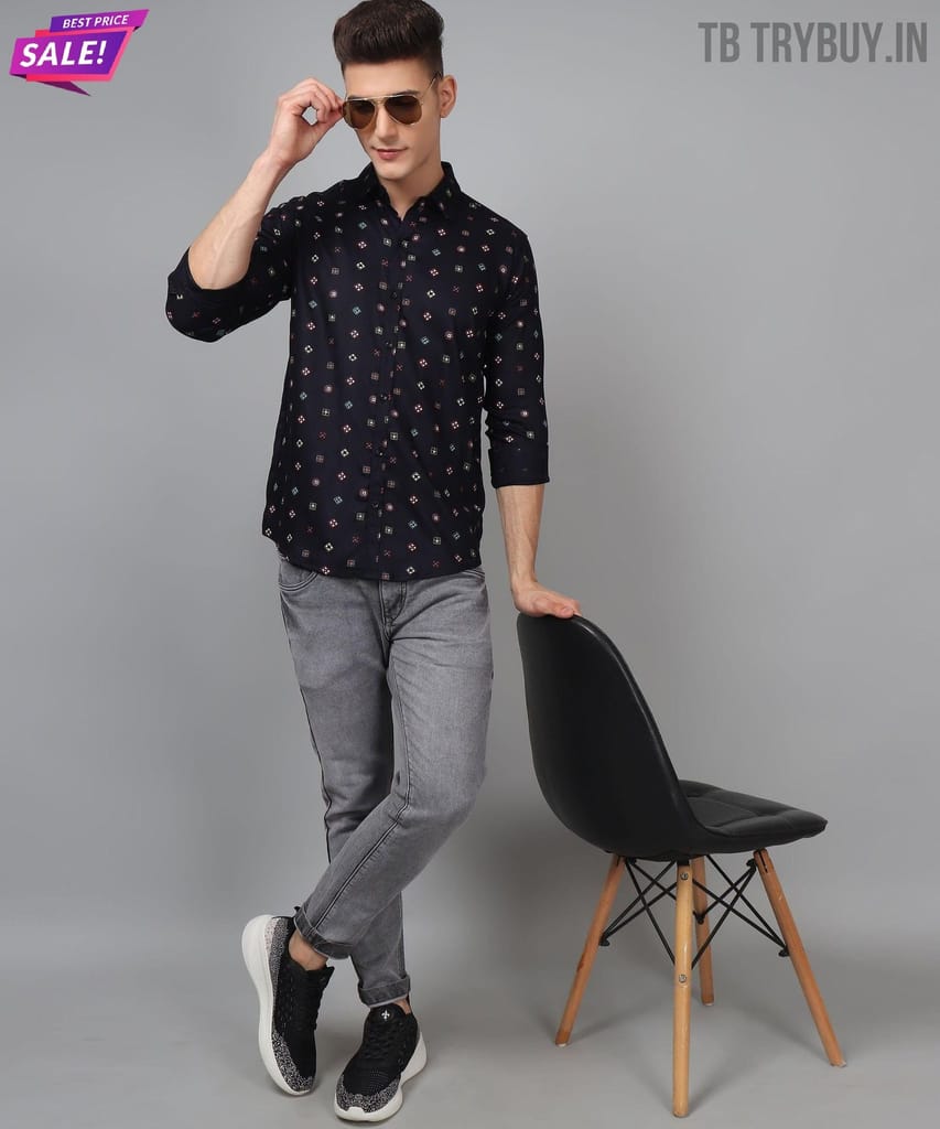 Fashionable Printed Cotton Shirt