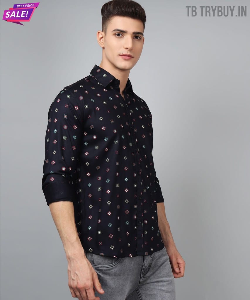 Fashionable Printed Cotton Shirt