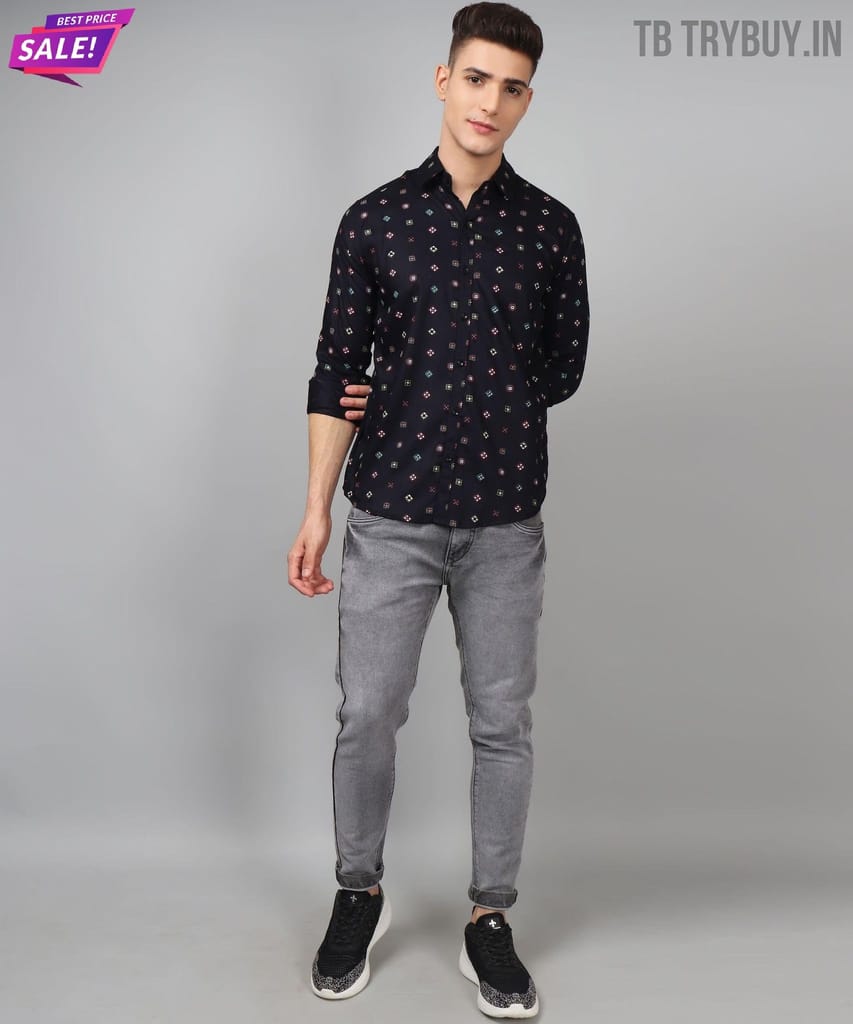Fashionable Printed Cotton Shirt