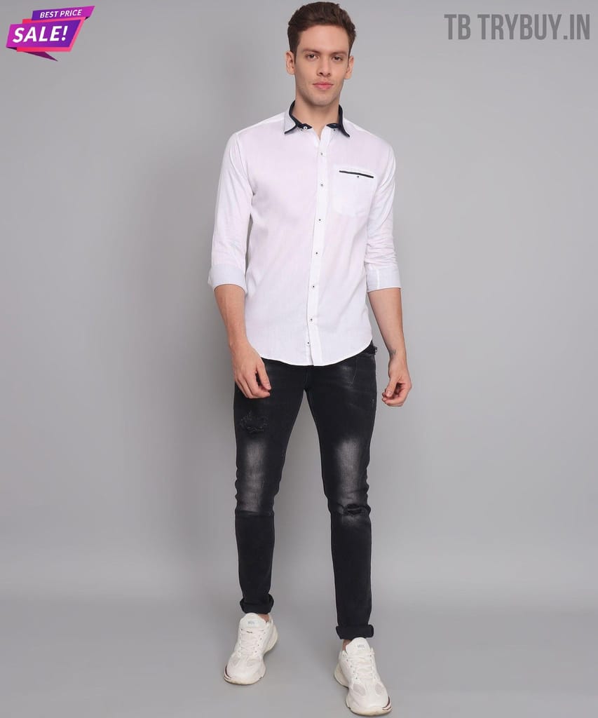 White Shirt for Men | 100% Cotton