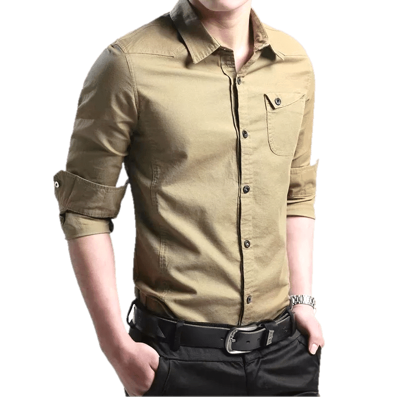 Khaki Casual Men's Shirt
