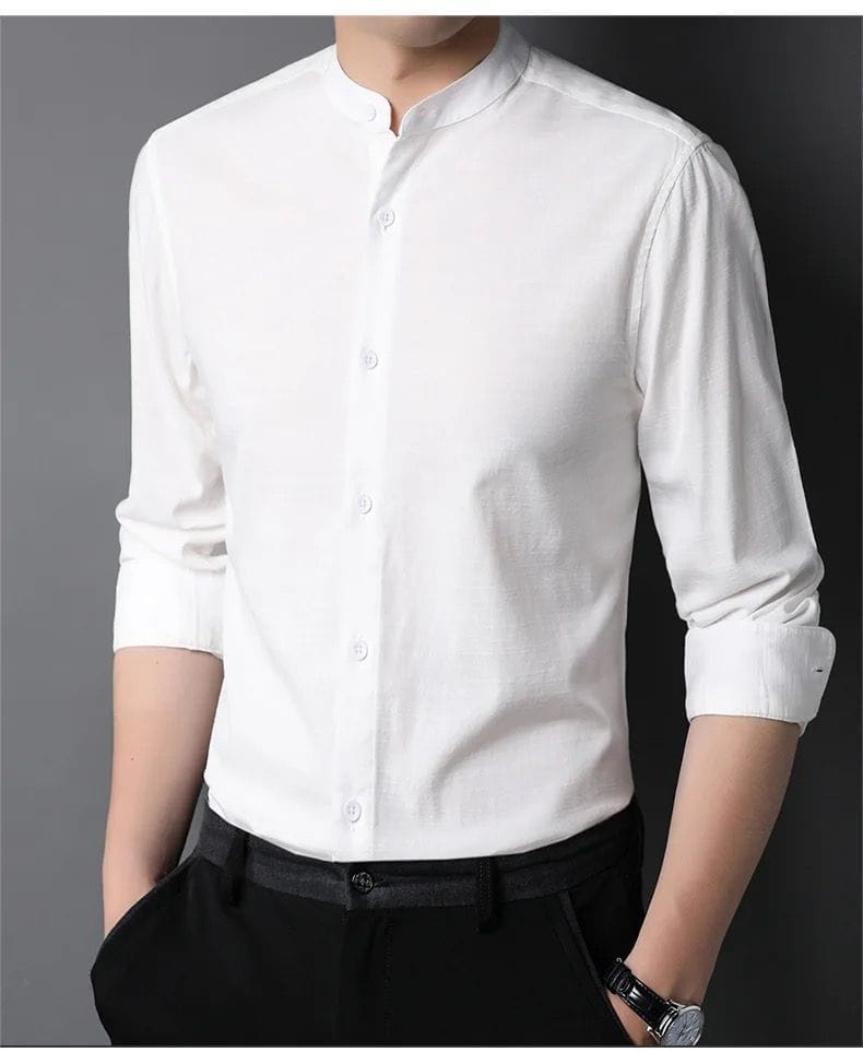 Arctic White Cotton Men's Shirt