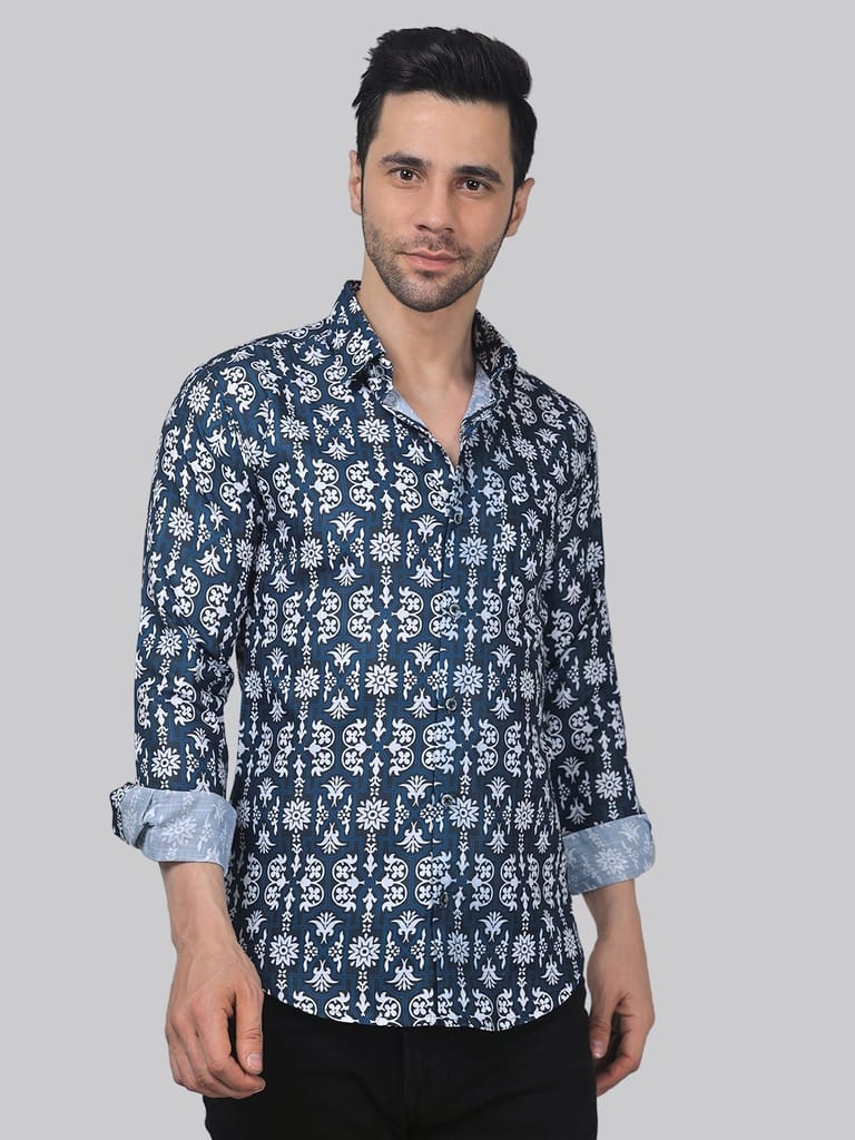 Serene Men's Printed Shirt
