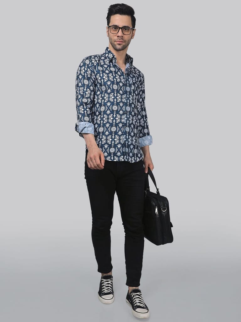Serene Men's Printed Shirt