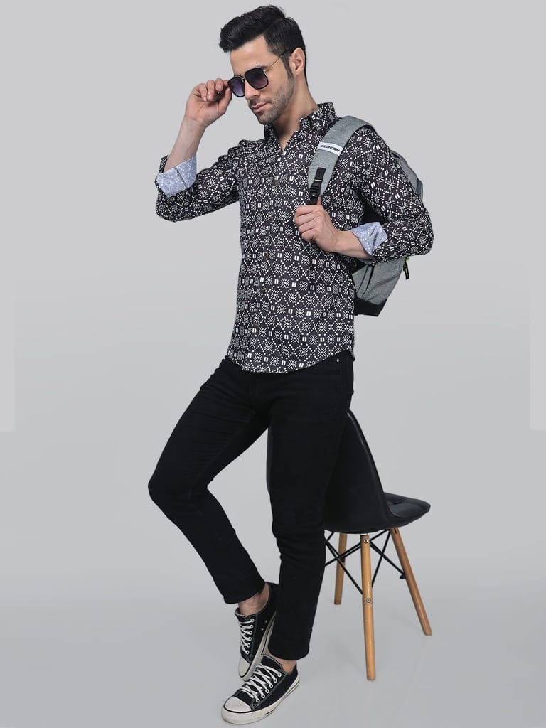 Floral Frenzy Men's Printed Shirt