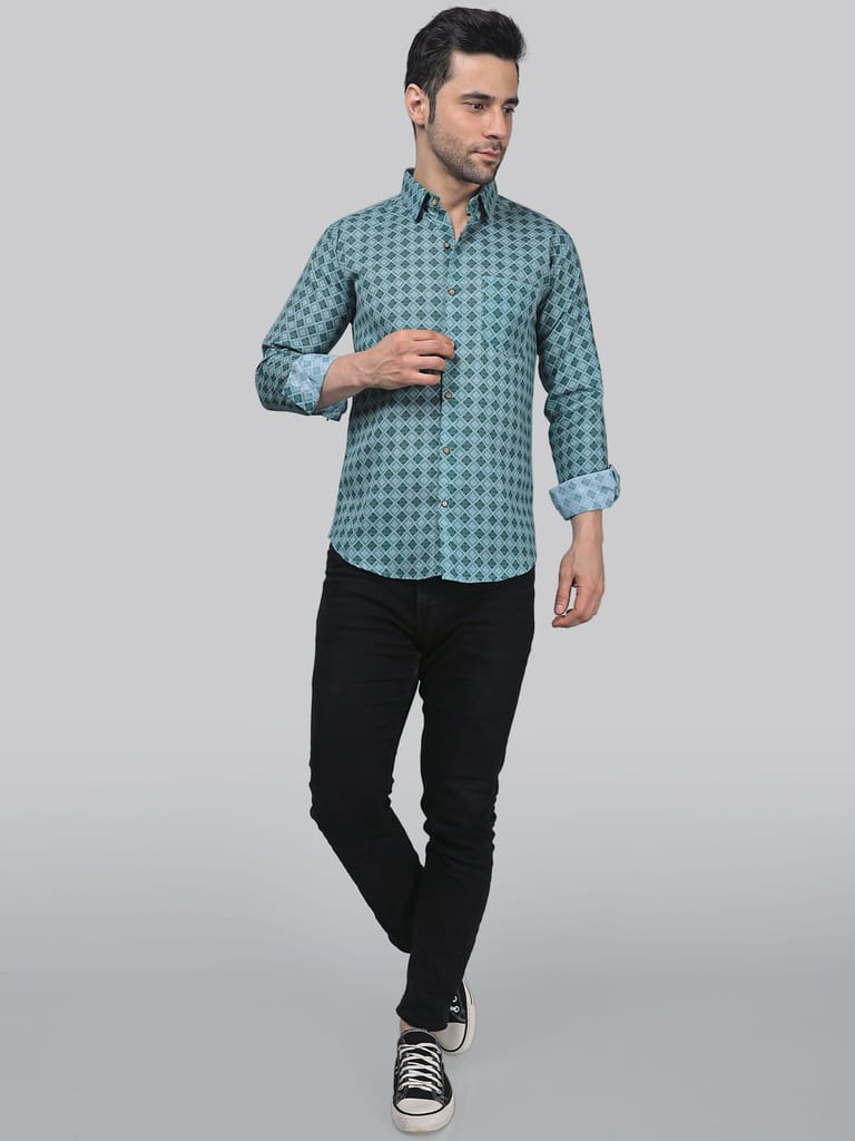 Vivacious Vibes Men's Printed Shirt