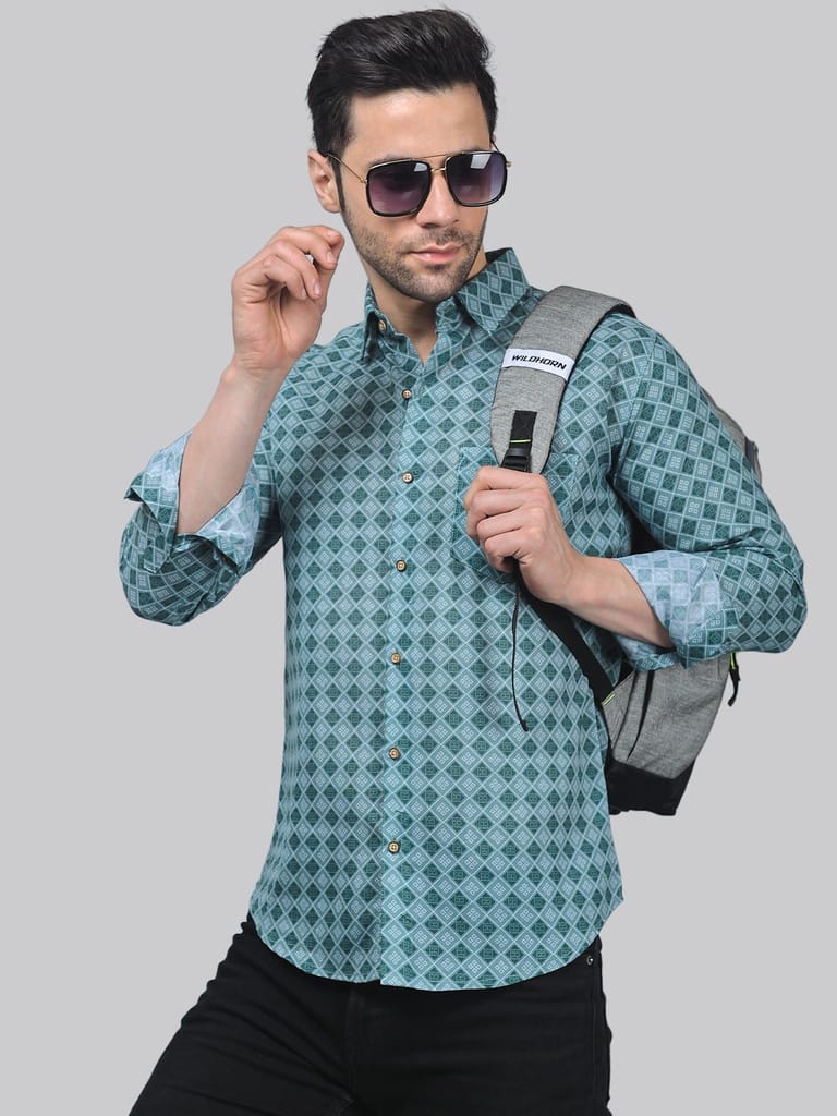 Vivacious Vibes Men's Printed Shirt
