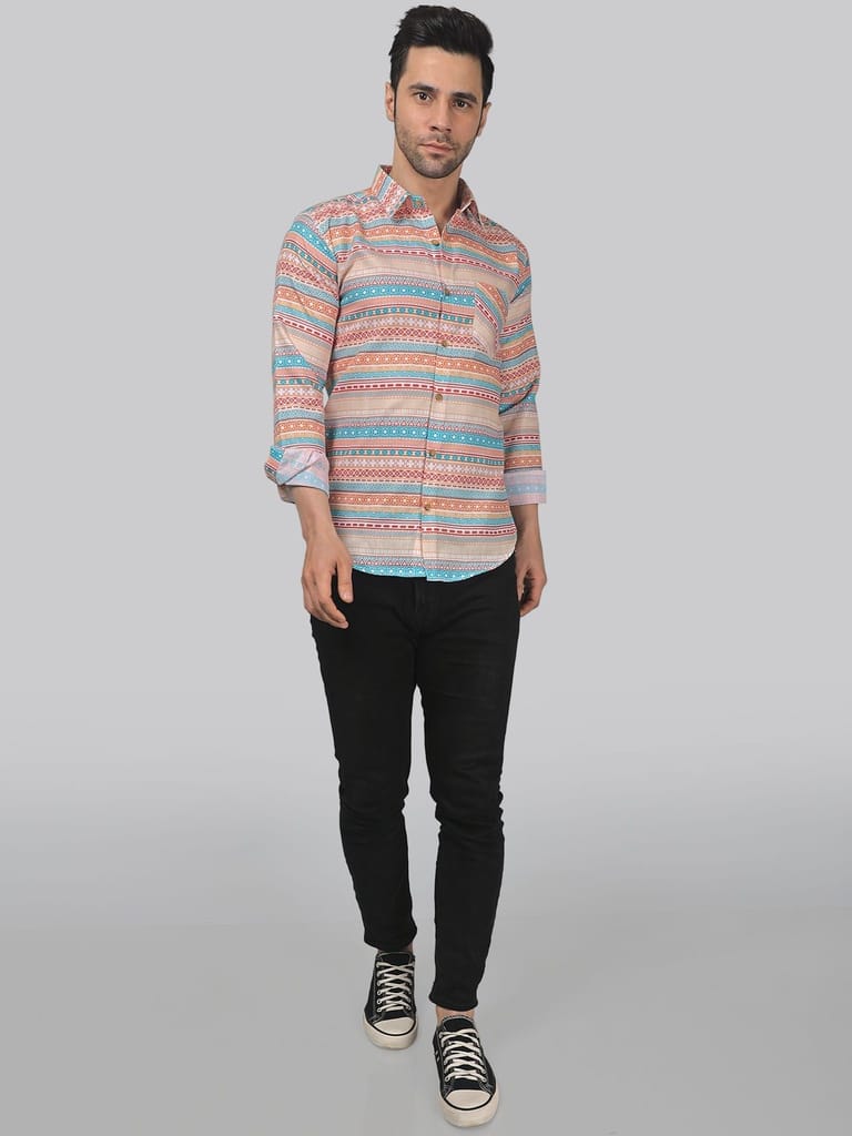 Minimalist Men's Printed Shirt