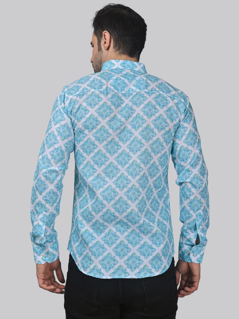 Elegant-edge Men's Printed Shirt