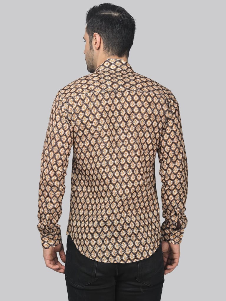 Edgy-romantic Men's Printed Shirt