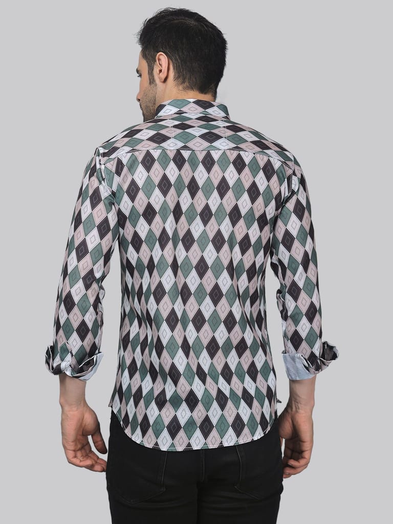 Preppy Men's Printed Shirt