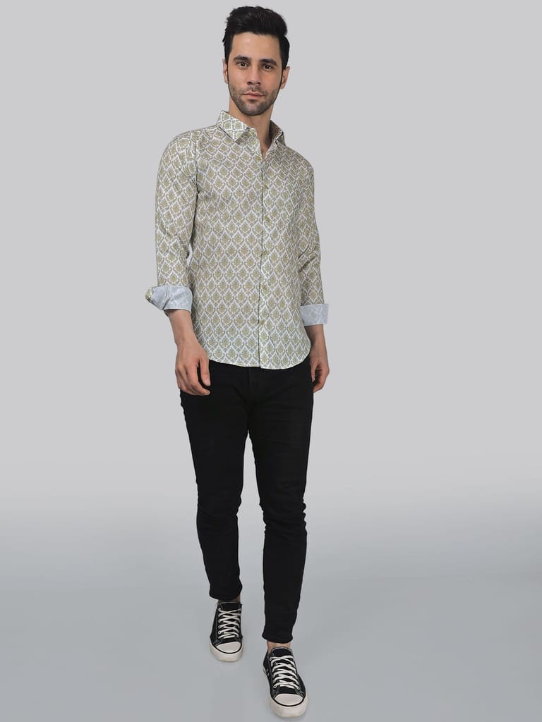 Classic-contemporary Men's Printed Shirt