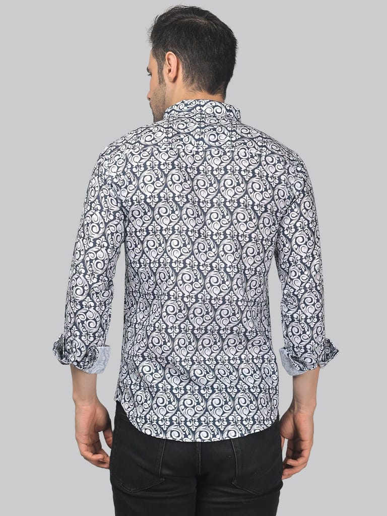 Edgy-glam Men's Printed Shirt
