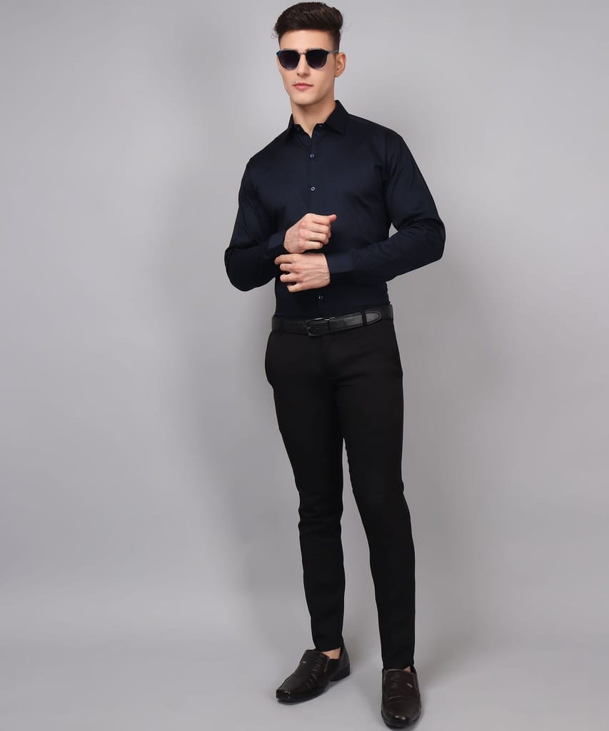 Navy Blue Formal Men's Shirt