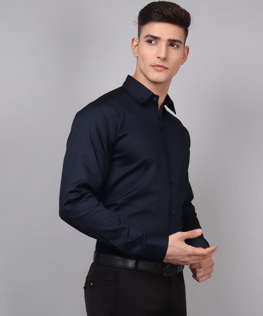 Navy Blue Formal Men's Shirt