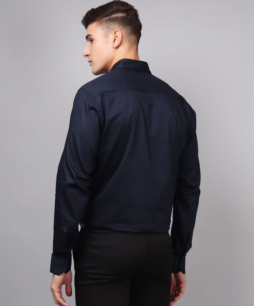 Navy Blue Formal Men's Shirt