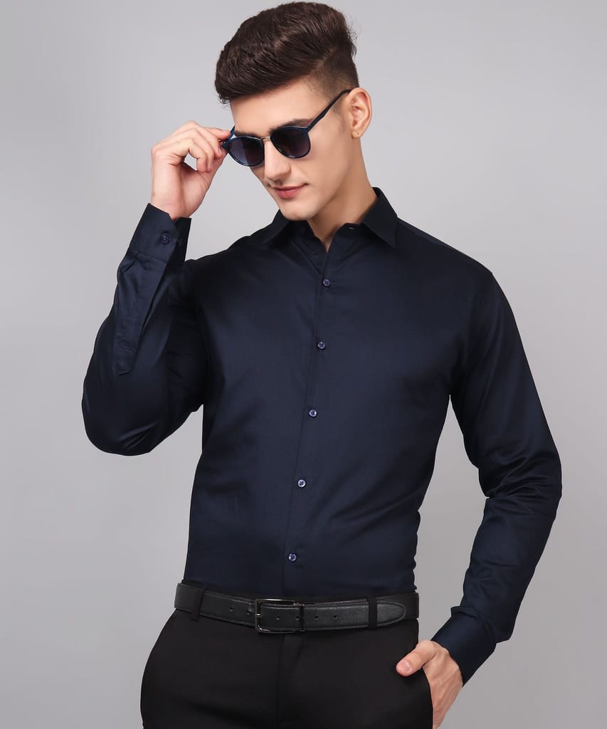 Navy Blue Formal Men's Shirt