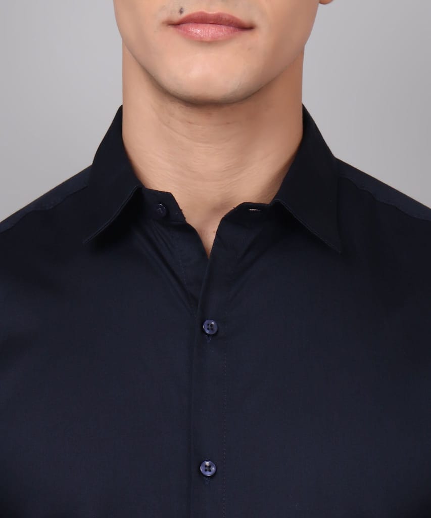 Navy Blue Formal Men's Shirt