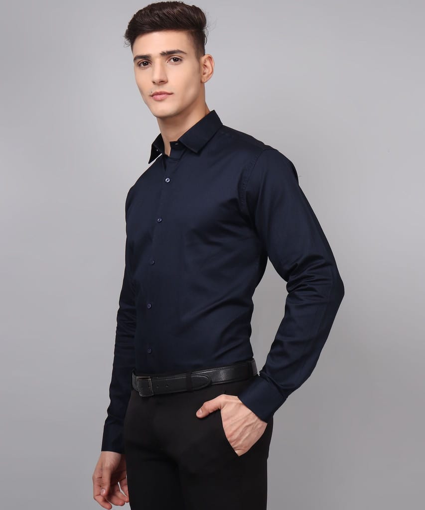 Navy Blue Formal Men's Shirt