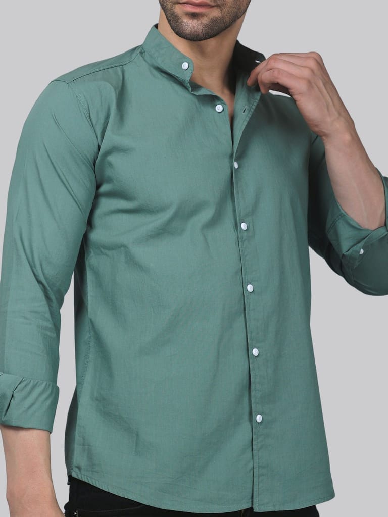 Tribal-fusion Mint-Green Men's Shirt