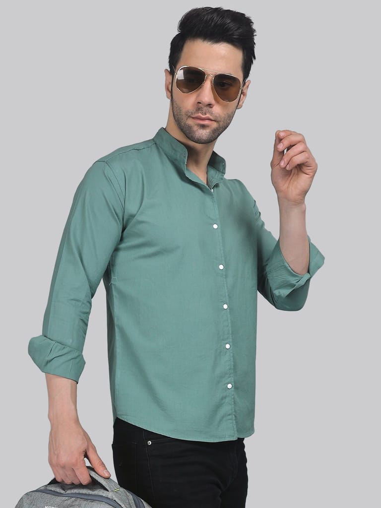 Tribal-fusion Mint-Green Men's Shirt