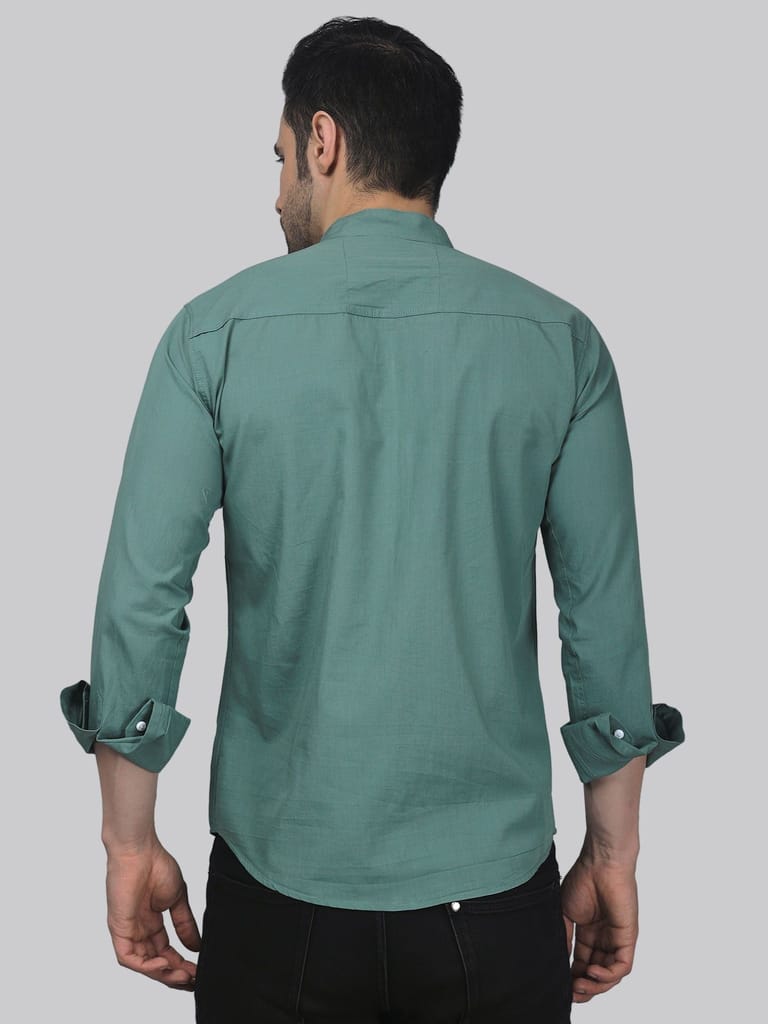 Tribal-fusion Mint-Green Men's Shirt