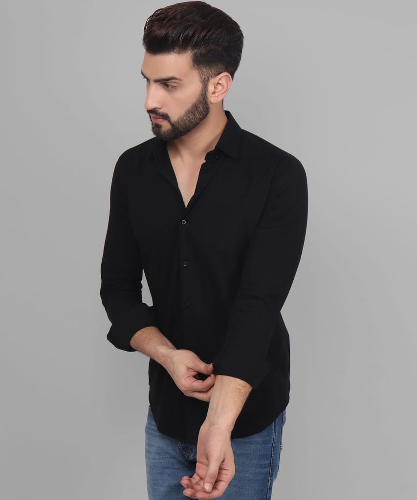 Shade Black Button Down Men's Shirt