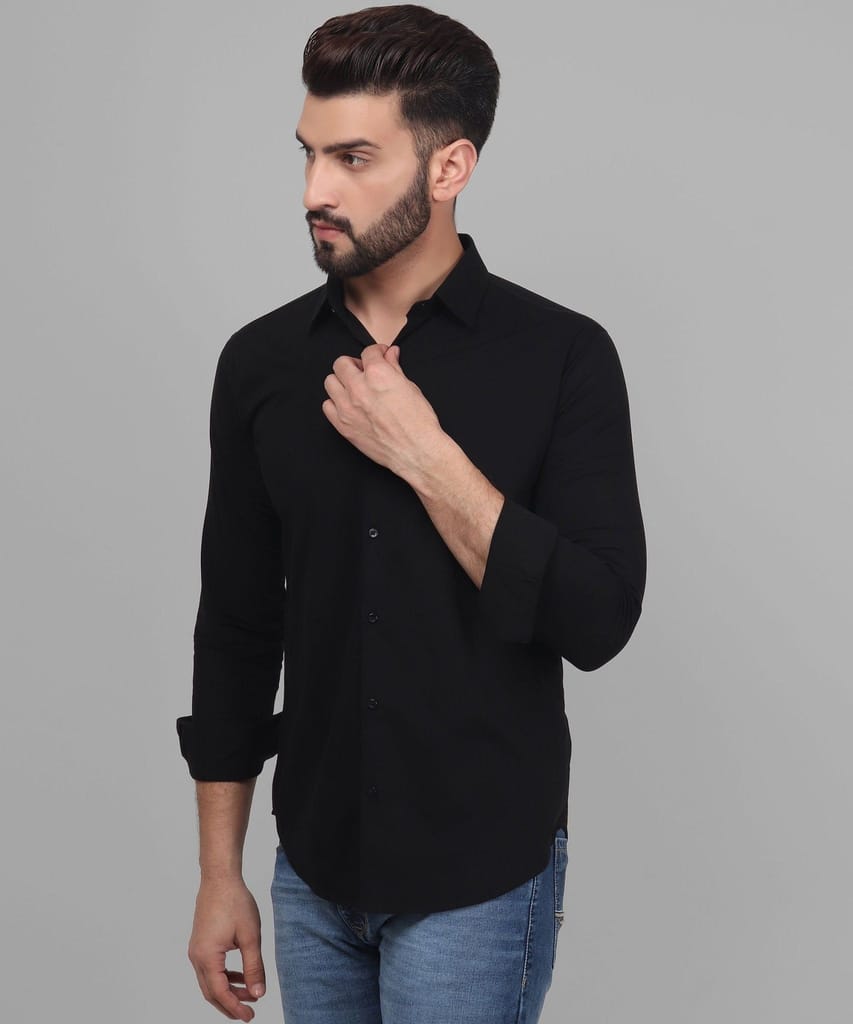 Shade Black Button Down Men's Shirt