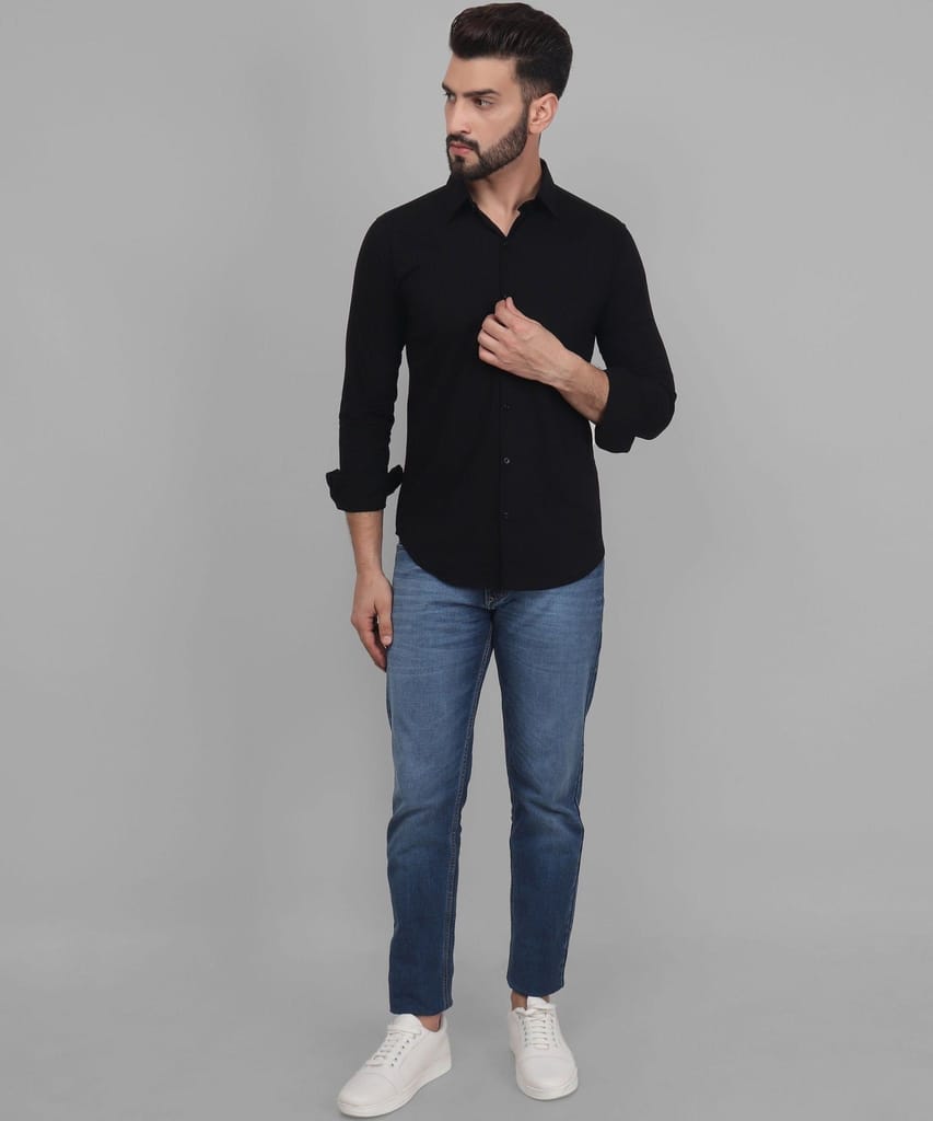 Shade Black Button Down Men's Shirt