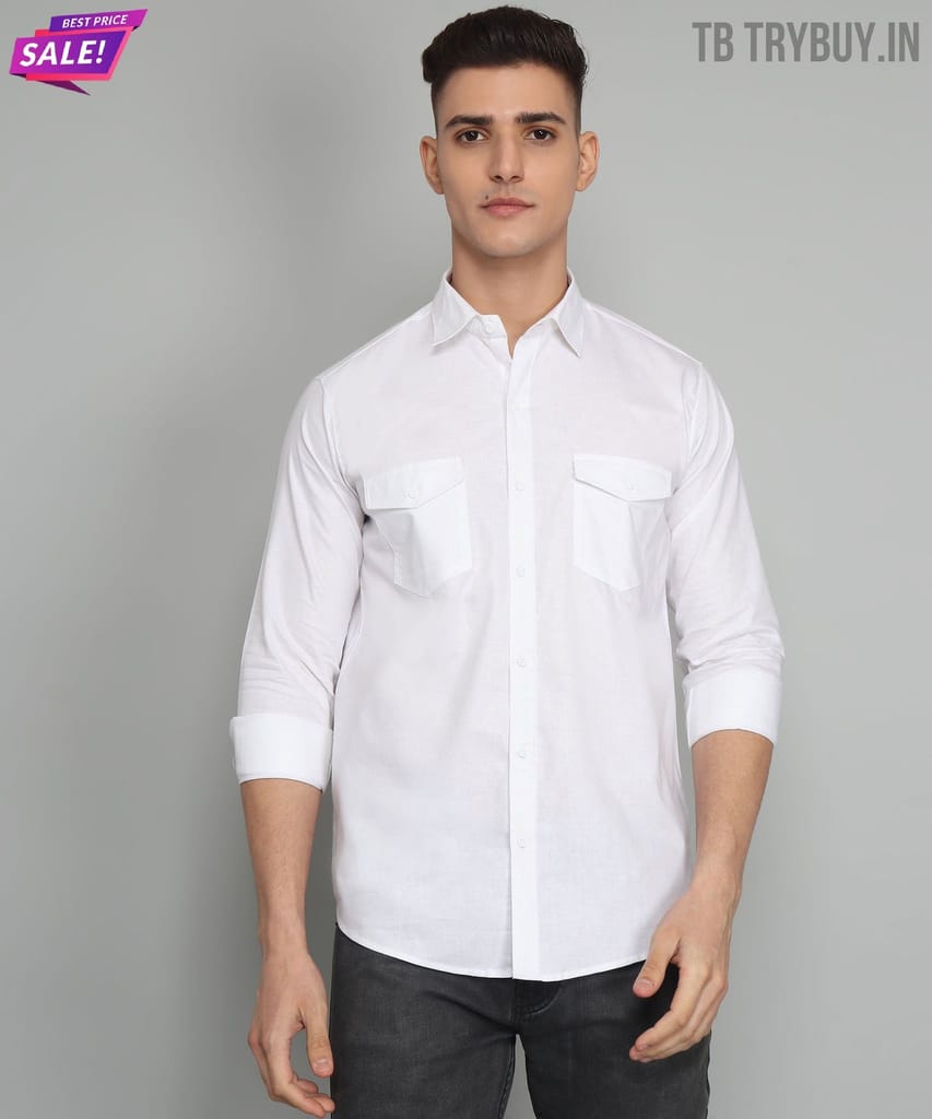 White Double Pocket Shirt