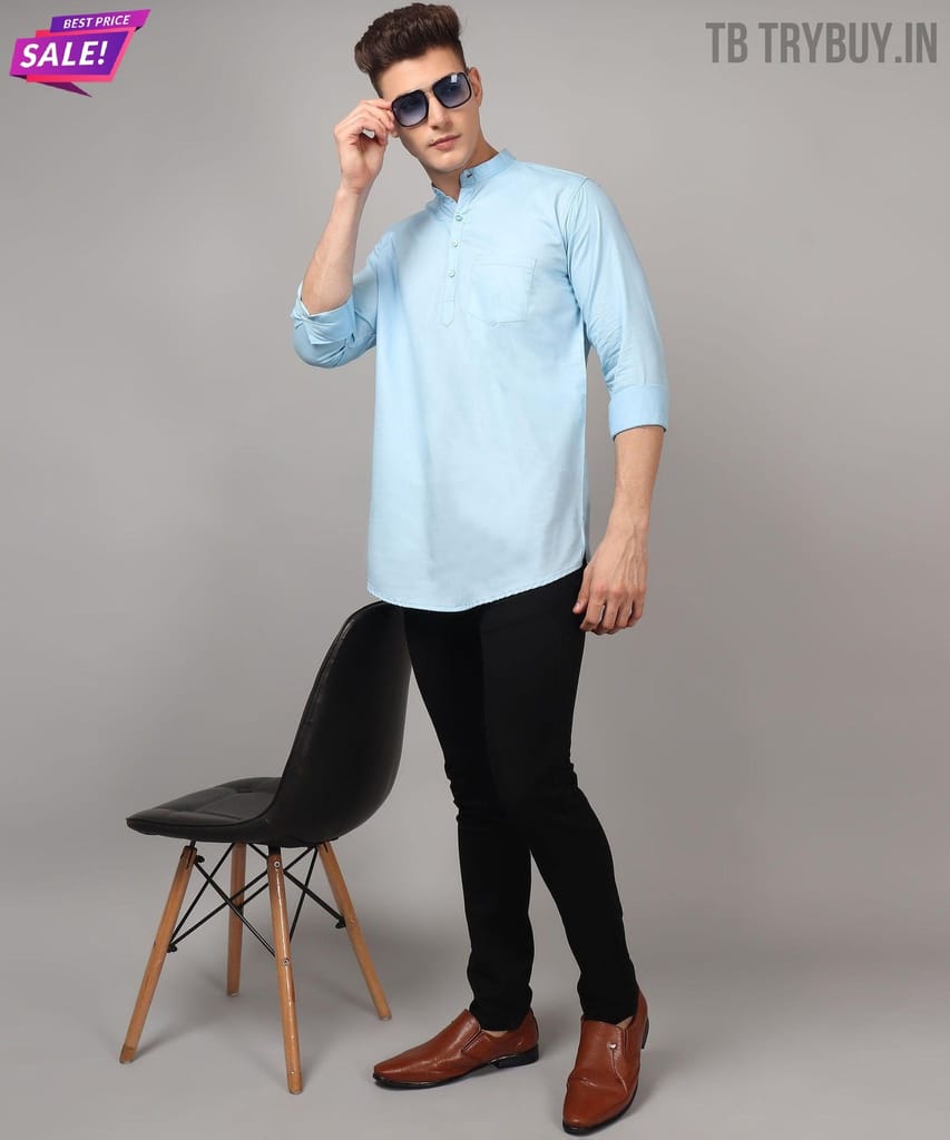 Ethnic Sky Blue Kurta for Men