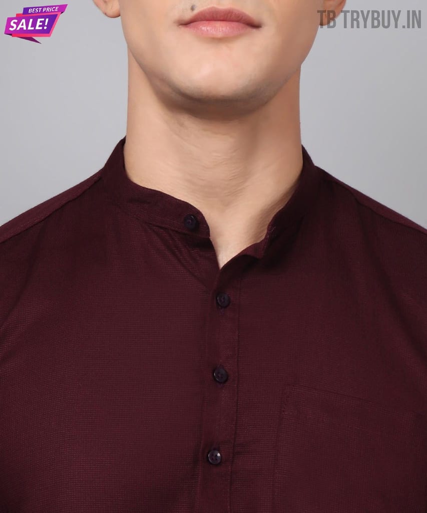 Ethnic WineRed Kurta for Men