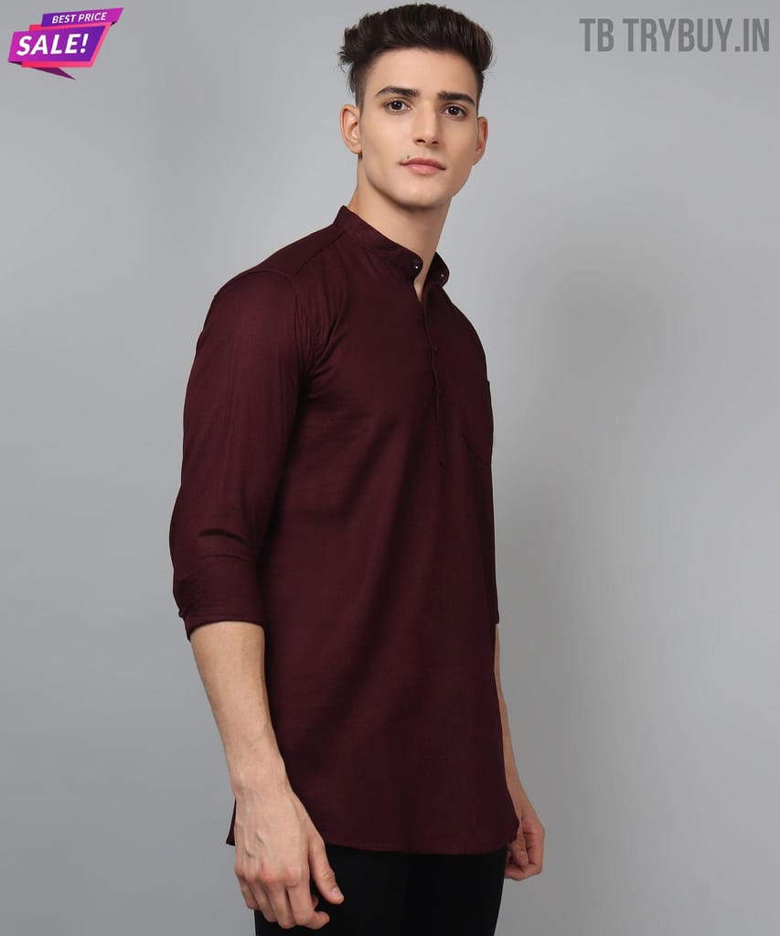 Ethnic WineRed Kurta for Men